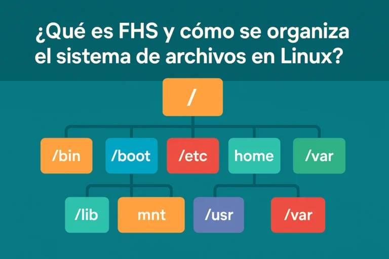 ¿Qué es FHS y cómo se organiza el sistema de archivos en Linux?