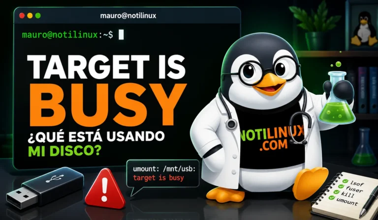 Solución a: “Target is busy” en Linux