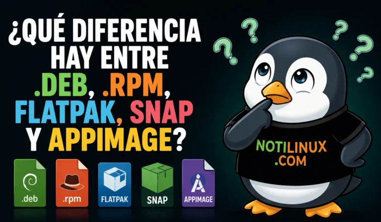 ¿Qué diferencia hay entre un paquete .deb, .rpm, Flatpak, Snap y AppImage?